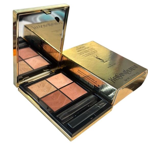 YSL Yves Saint Laurent  Couture Eyeshadow Palette Mini gold Black Faux Leather C - Picture 3 of 8